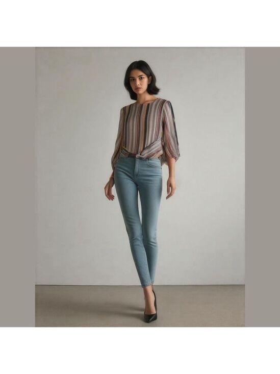 KIRIOUS LOS ANGELES Tops - Kirious Women's 3/4 Sleeve Top - Front Tie